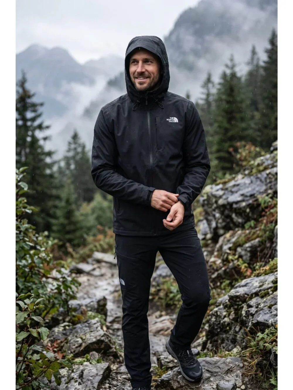 The North Face Alta Vista Jacket Men's L Black DryVent Waterproof Hooded NWT